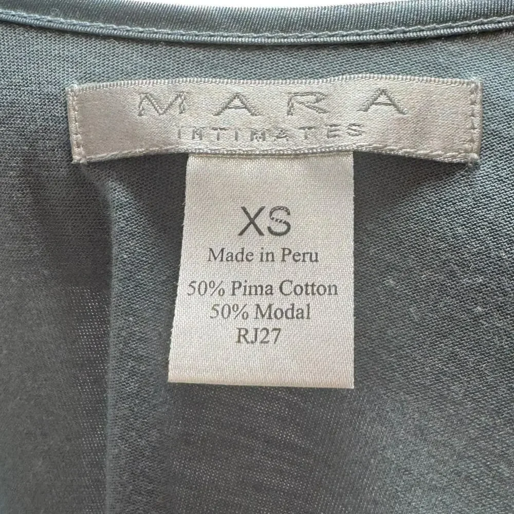 Mara Intimates Pima Cotton Modal Sleeveless Nightgown Blue XS